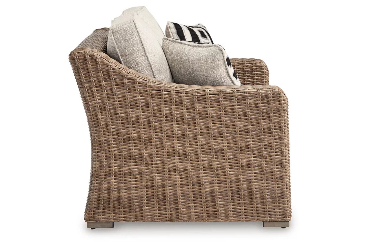 Beachcroft Outdoor Loveseat with Cushion In Beige P791835