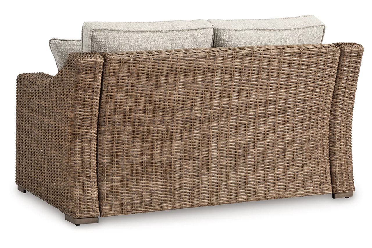Beachcroft Outdoor Loveseat with Cushion In Beige P791835