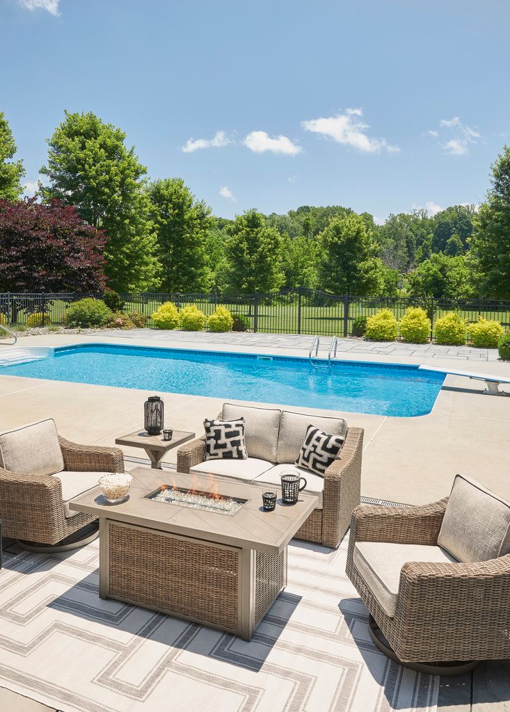 Beachcroft Outdoor Loveseat with Cushion In Beige P791835