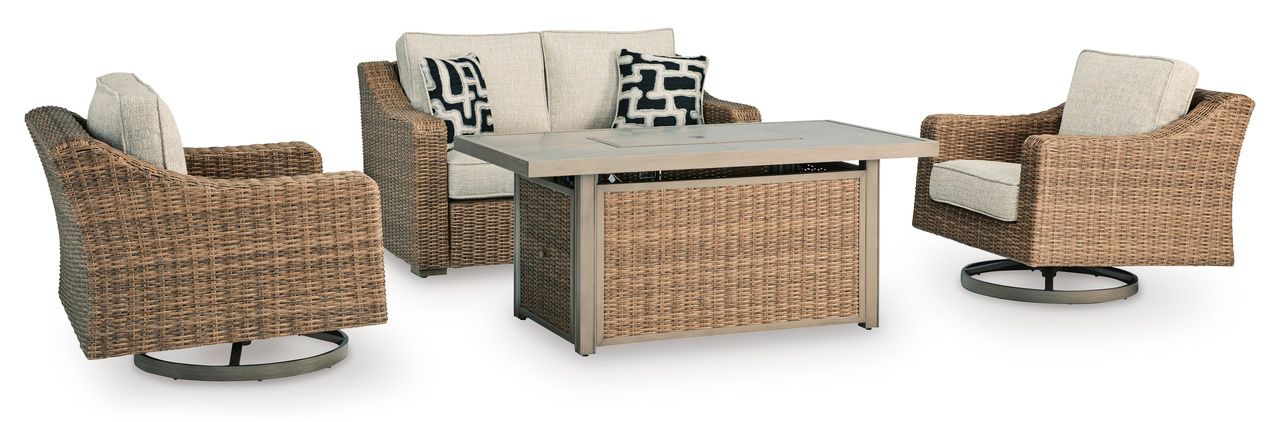 Beachcroft Outdoor Loveseat with Cushion In Beige P791835