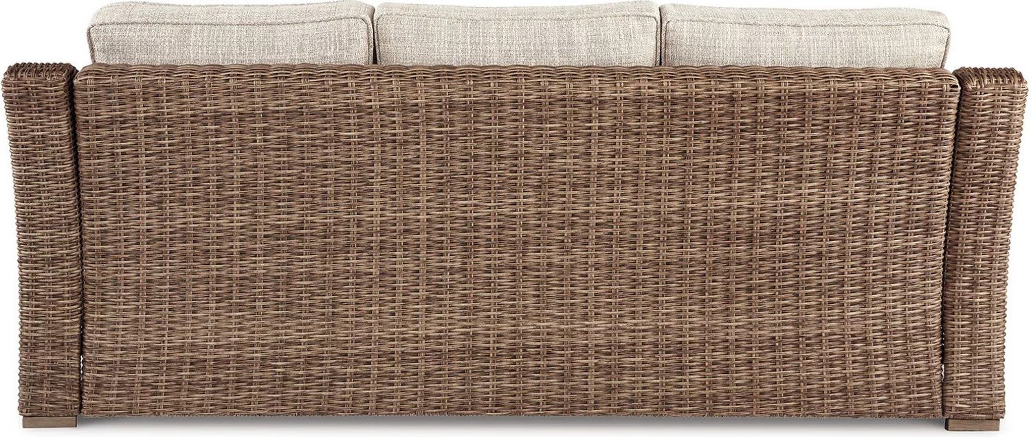Beachcroft Light Gray Outdoor Sofa with Cushion P791838
