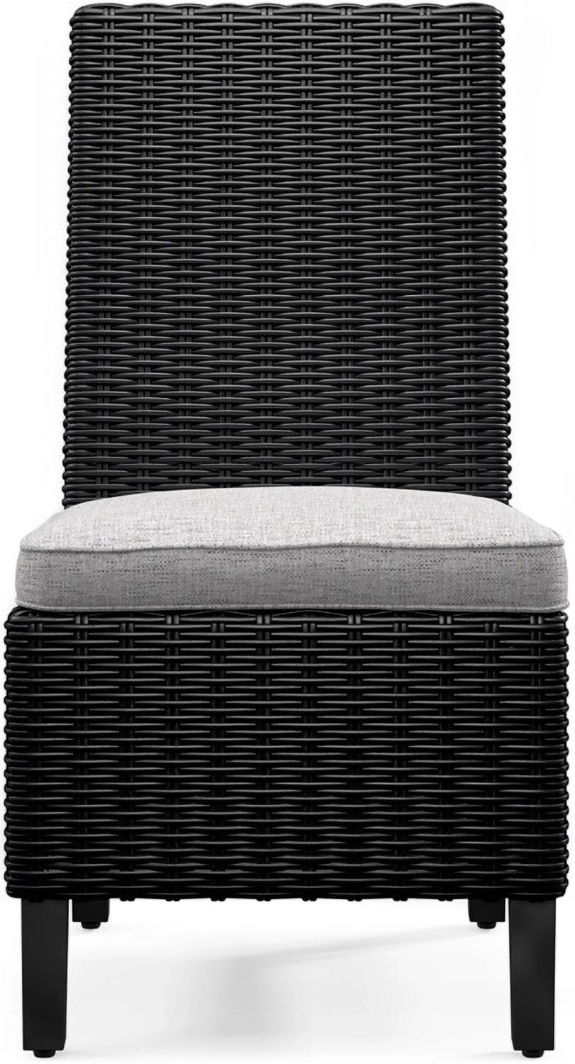 Beachcroft Outdoor Side Chair with Cushion Set of 2 In Black/Light Gray P792601
