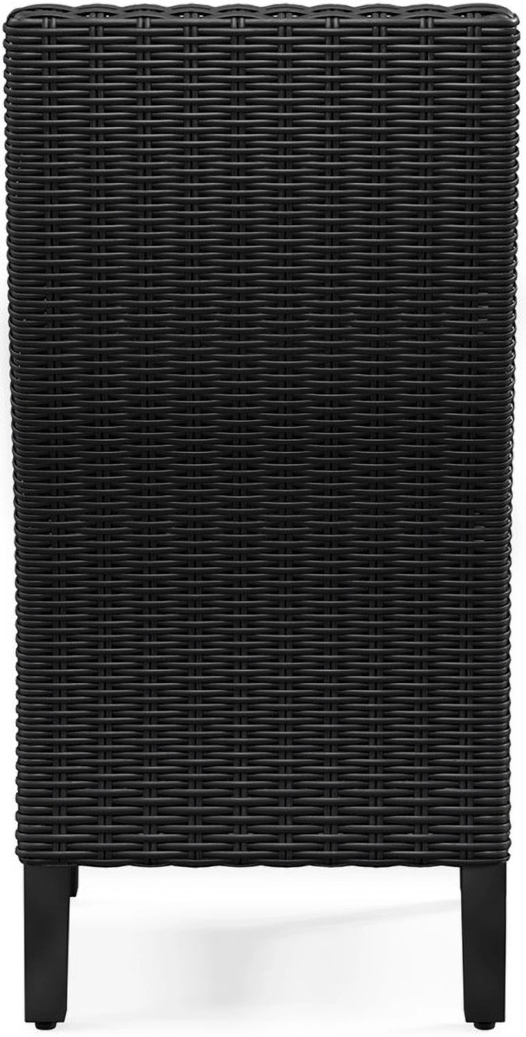 Beachcroft Outdoor Side Chair with Cushion Set of 2 In Black/Light Gray P792601
