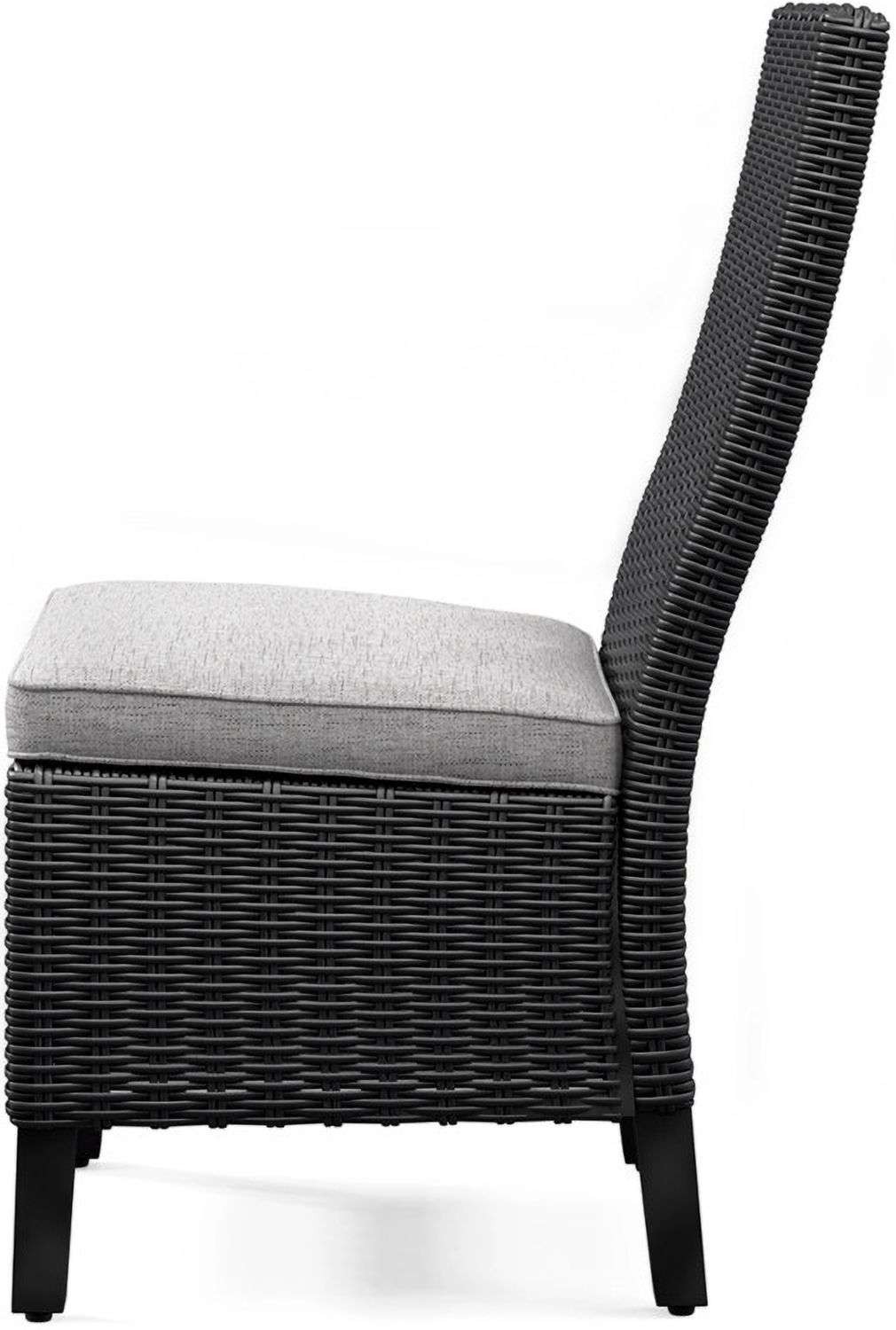 Beachcroft Outdoor Side Chair with Cushion Set of 2 In Black/Light Gray P792601