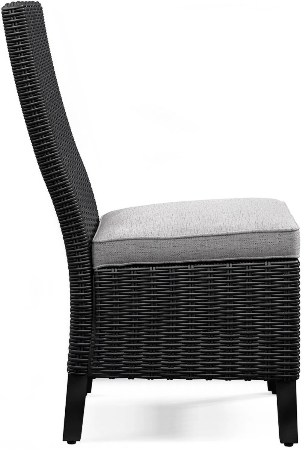 Beachcroft Outdoor Side Chair with Cushion Set of 2 In Black/Light Gray P792601