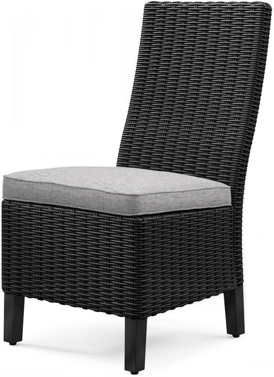 Beachcroft Outdoor Side Chair with Cushion Set of 2 In Black/Light Gray P792601
