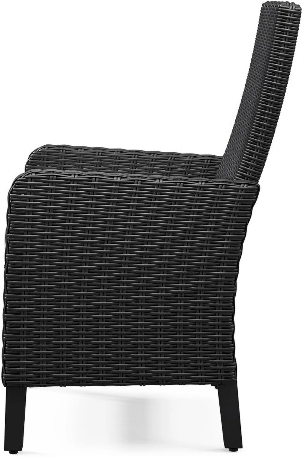Beachcroft Outdoor Arm Chair with Cushion Set of 2 In Black/Light Gray P792601A