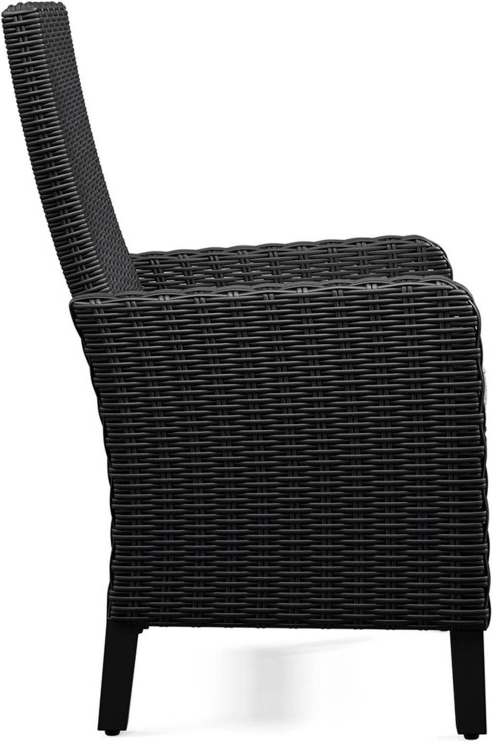 Beachcroft Outdoor Arm Chair with Cushion Set of 2 In Black/Light Gray P792601A