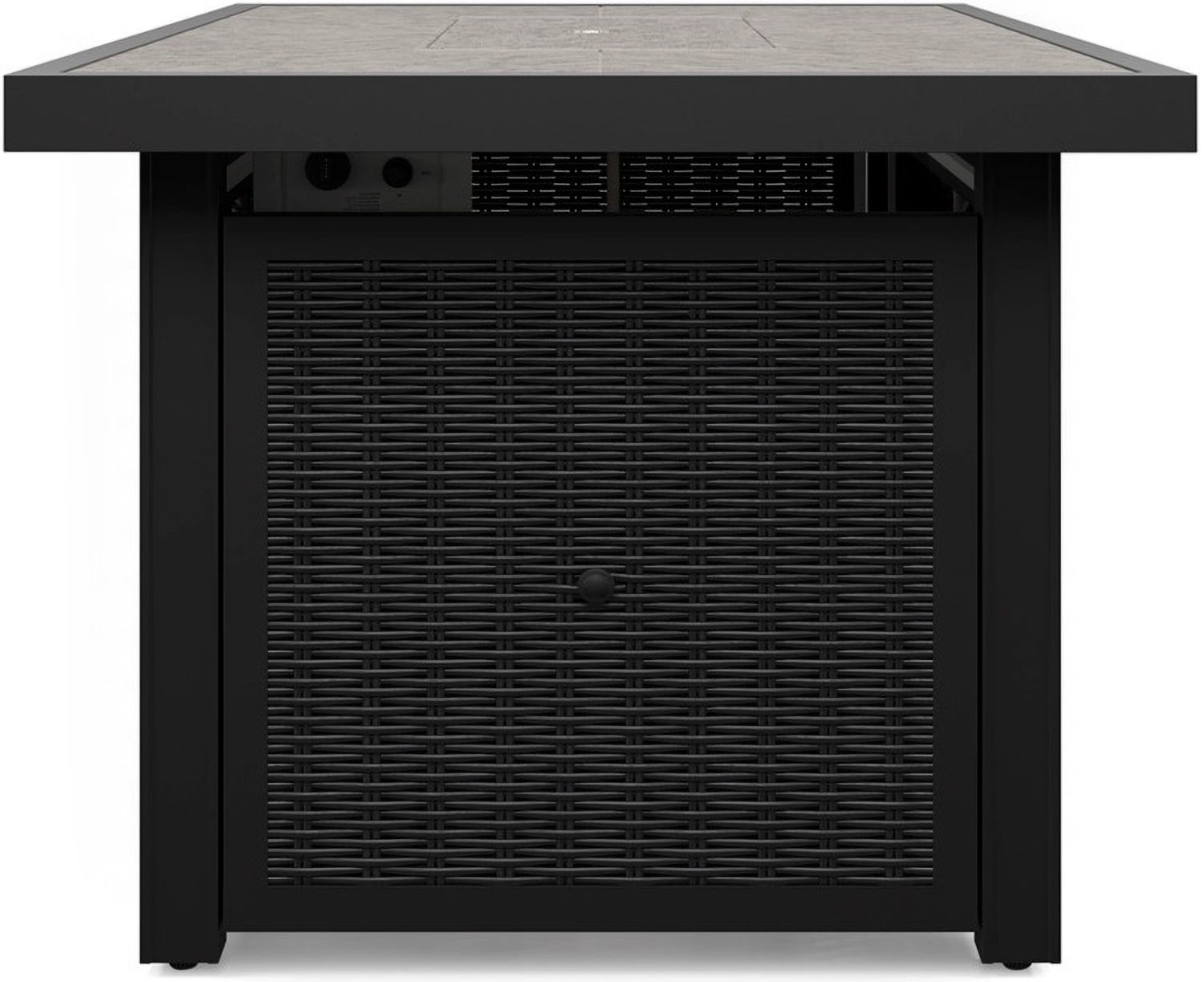 Beachcroft Outdoor Fire Pit Table In Black/Light Gray P792773