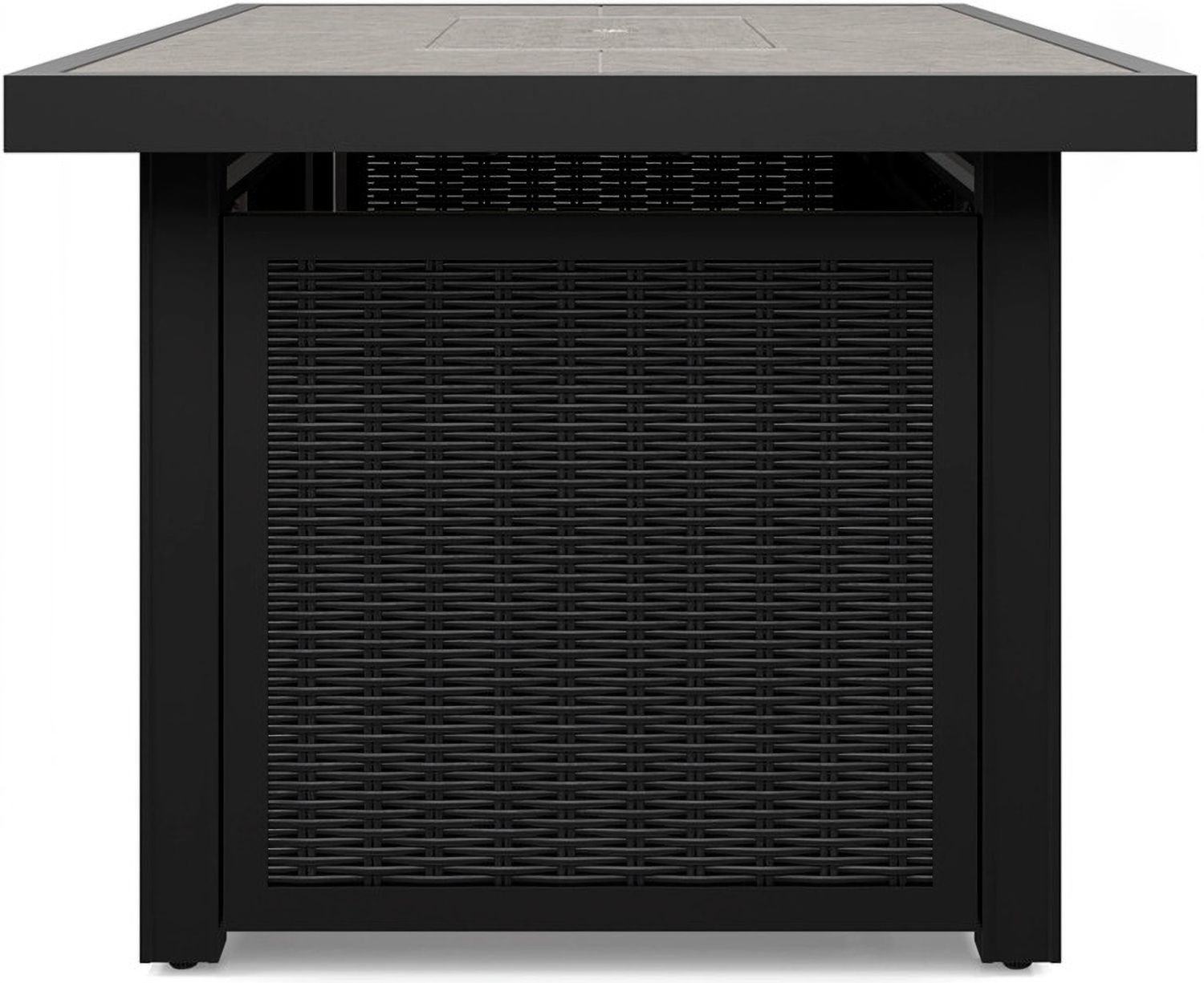 Beachcroft Outdoor Fire Pit Table In Black/Light Gray P792773