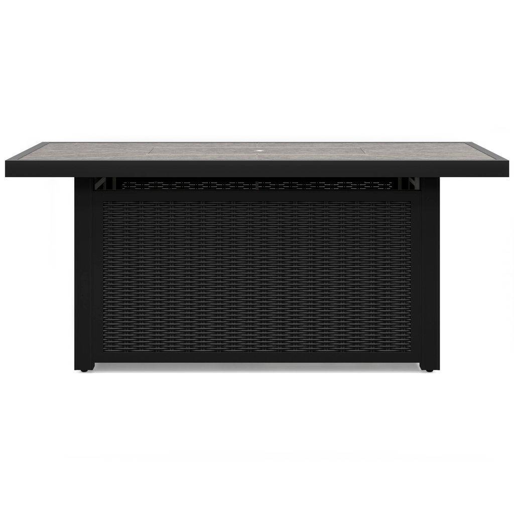 Beachcroft Outdoor Fire Pit Table In Black/Light Gray P792773