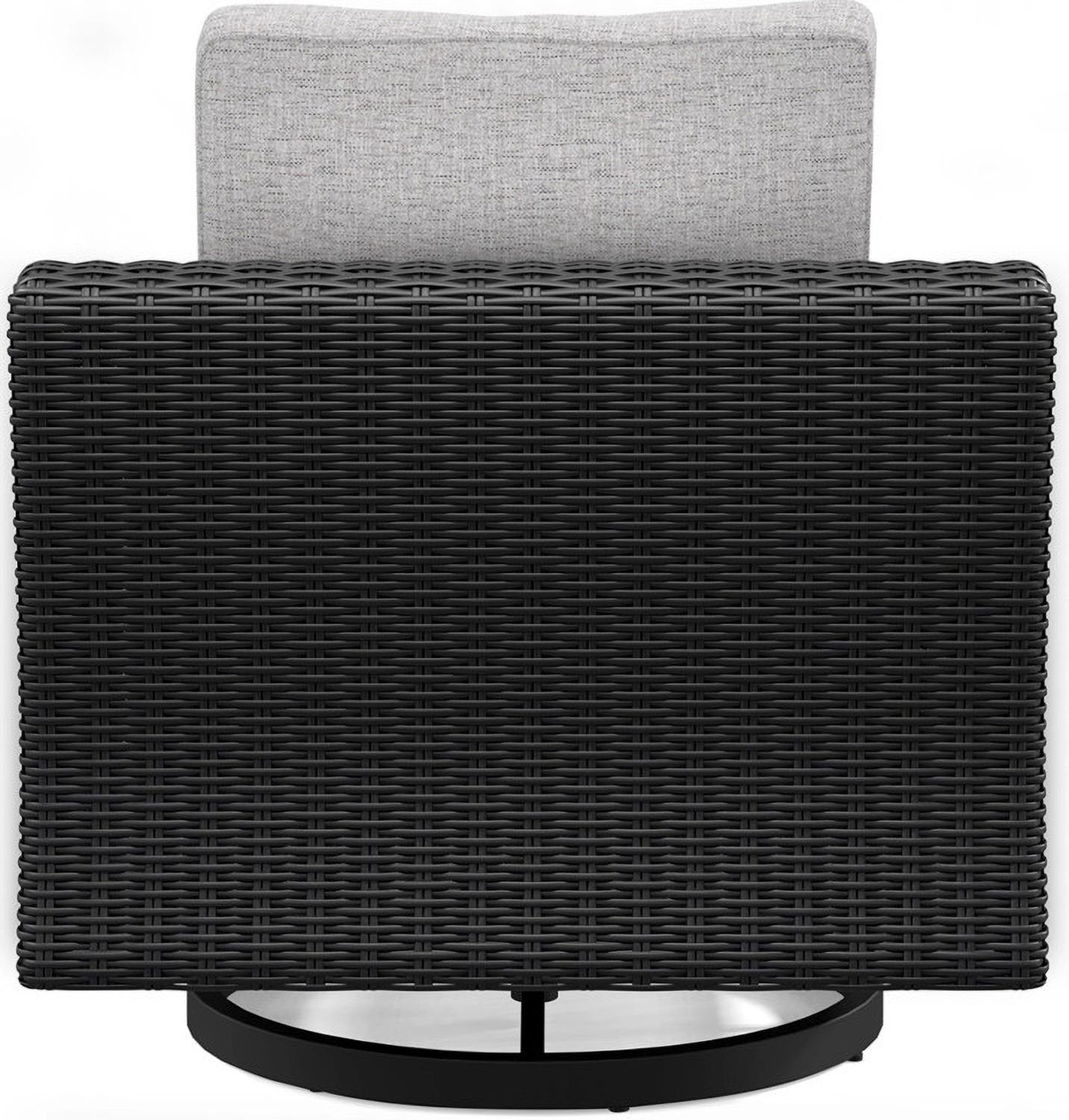 Beachcroft Outdoor Swivel Lounge with Cushion In Black/Light Gray P792821
