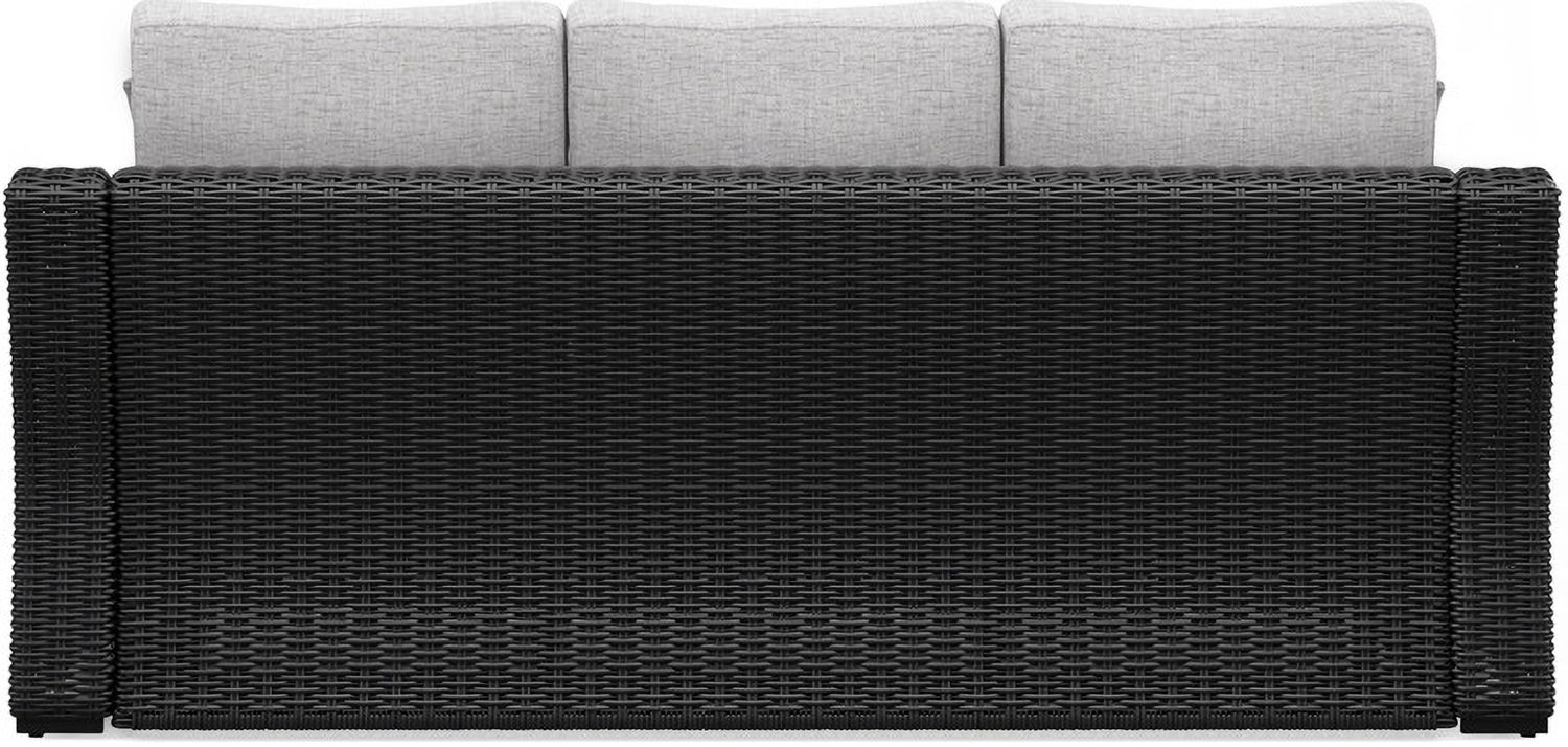 Beachcroft Outdoor Sofa with Cushion In Black/Light Gray P792838