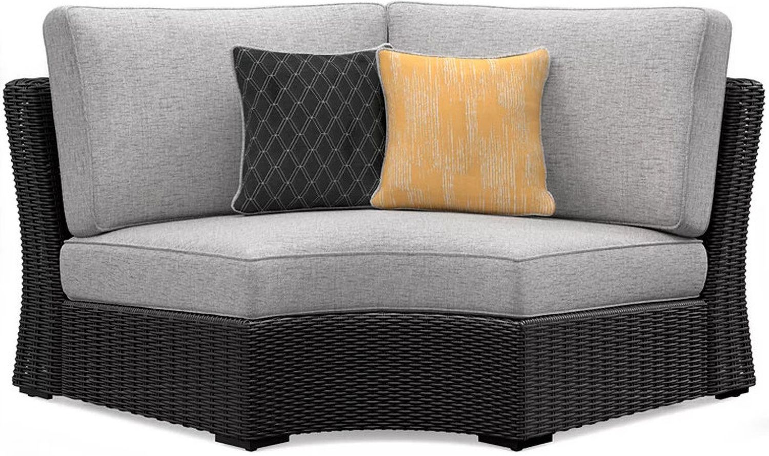 Beachcroft 3-Piece Outdoor Sectional In Black/Light Gray P792P1
