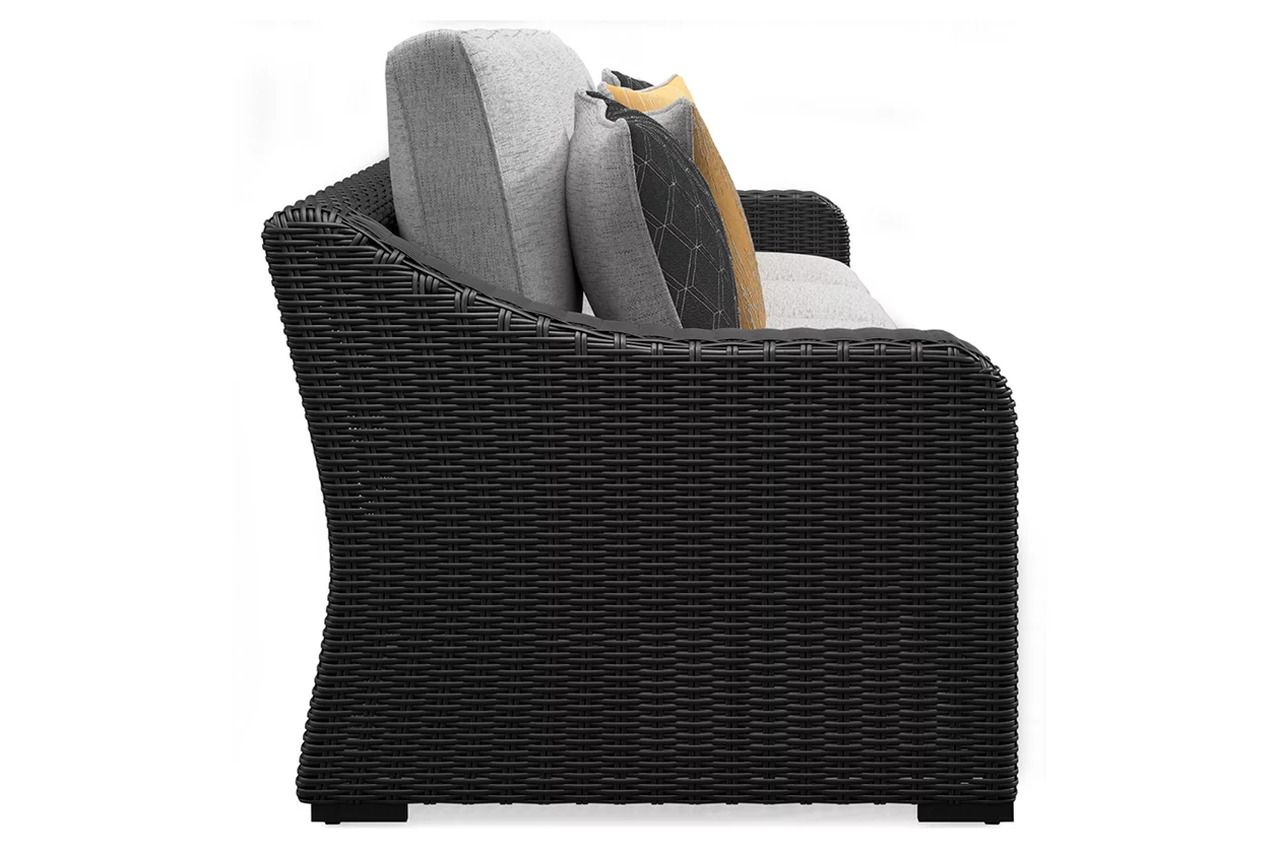 Beachcroft 3-Piece Outdoor Sectional In Black/Light Gray P792P1