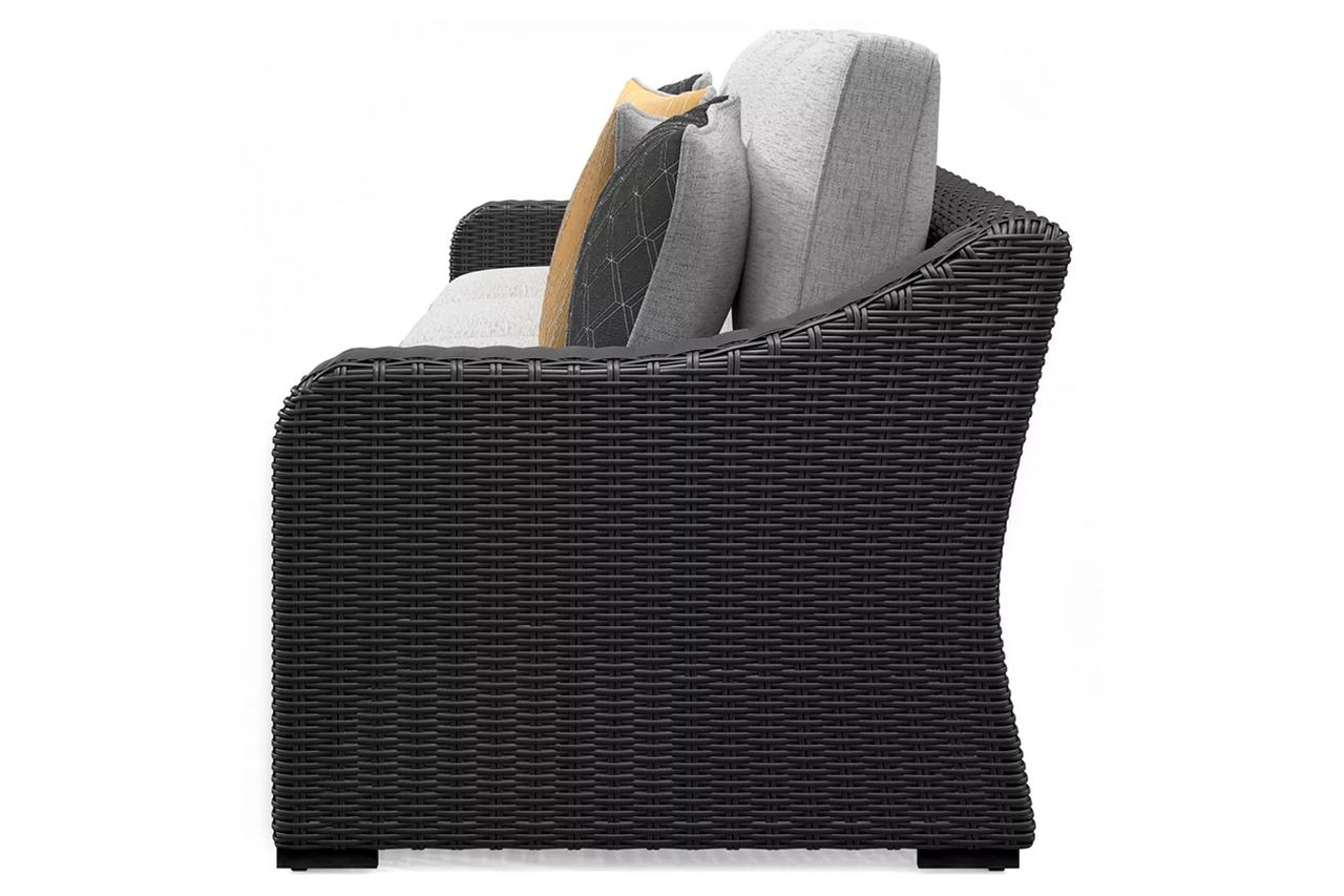 Beachcroft 4-Piece Outdoor Sectional In Black/Light Gray P792P2