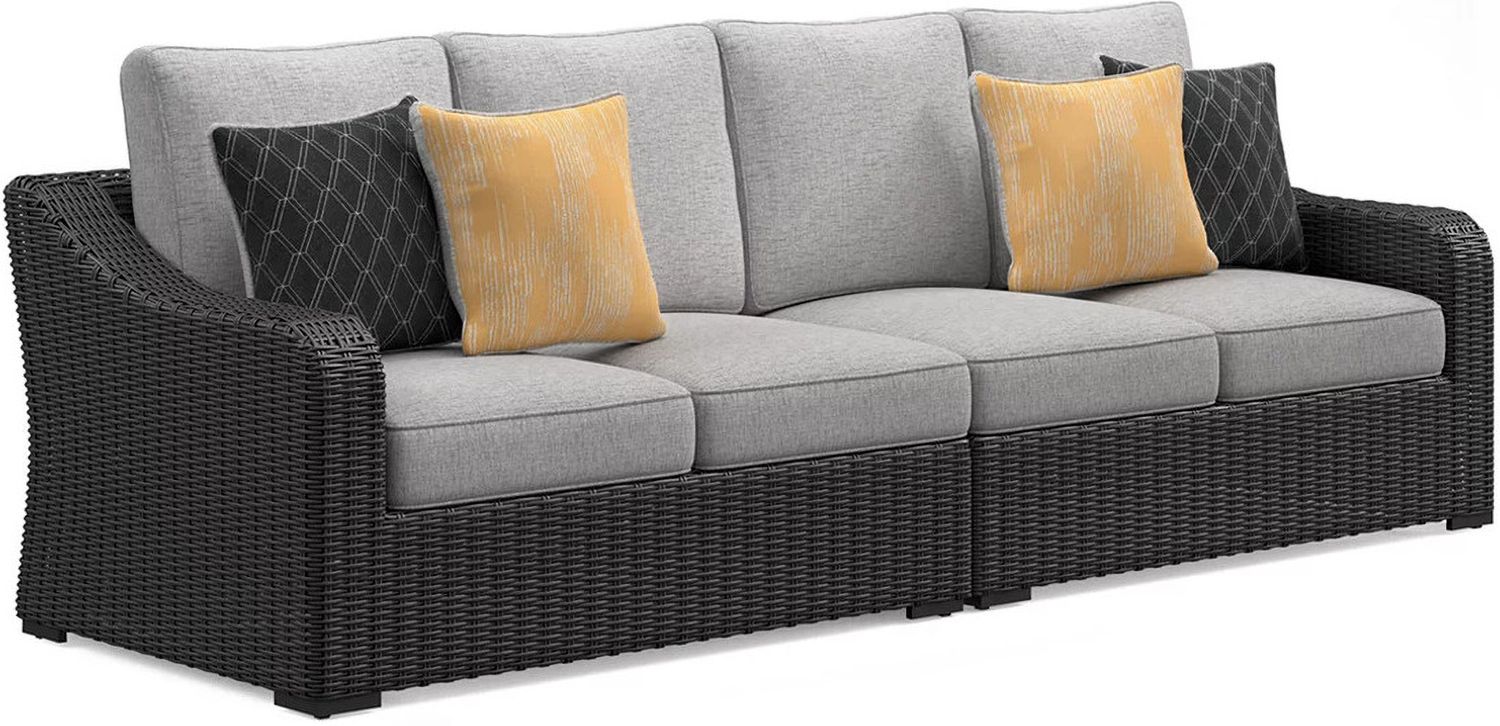 Beachcroft 5-Piece Outdoor Sectional In Black Light Gray P792P6