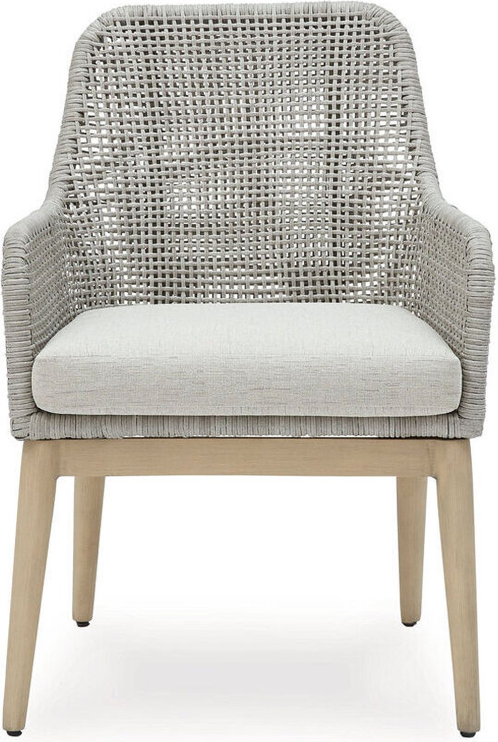 Seton Creek Gray Outdoor Dining Arm Chair Set of 2 P798601A
