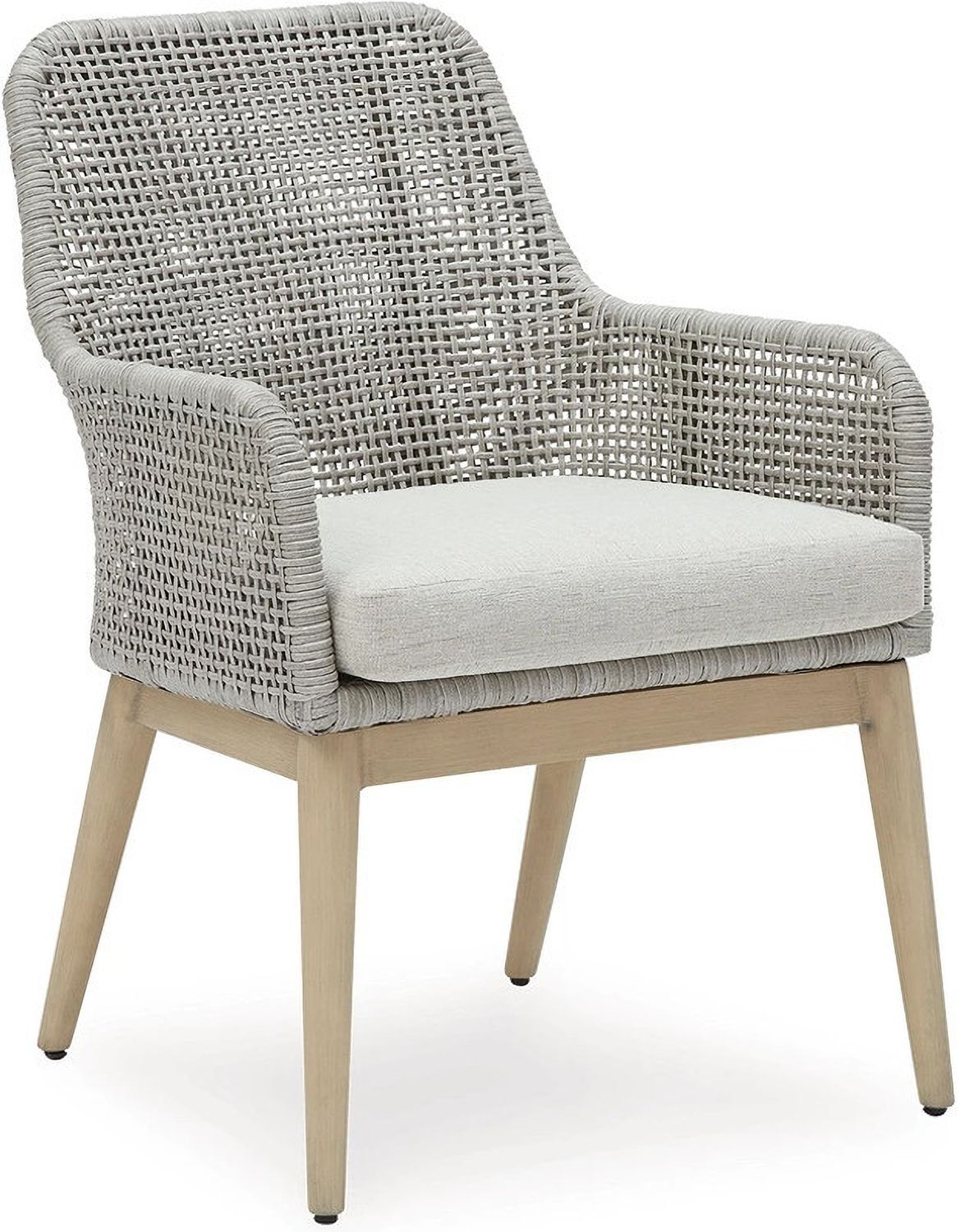 Seton Creek Gray Outdoor Dining Arm Chair Set of 2 P798601A