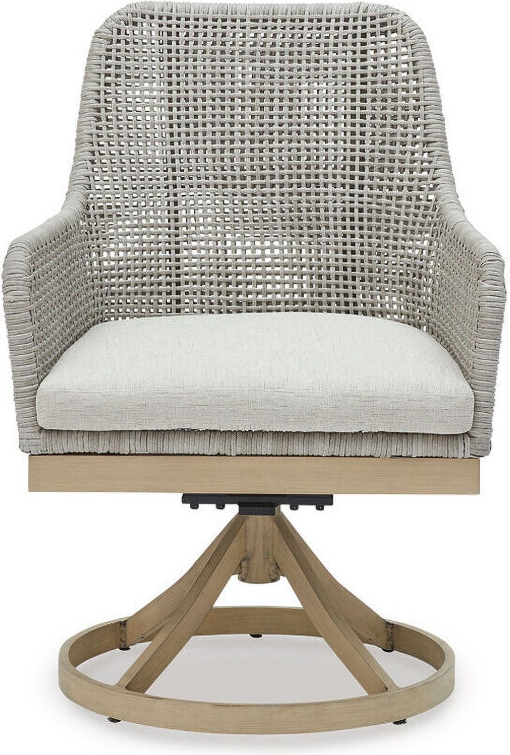 Seton Creek Gray Outdoor Swivel Dining Chair Set of 2 P798602A