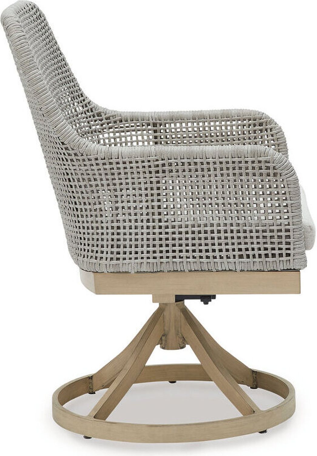 Seton Creek Gray Outdoor Swivel Dining Chair Set of 2 P798602A