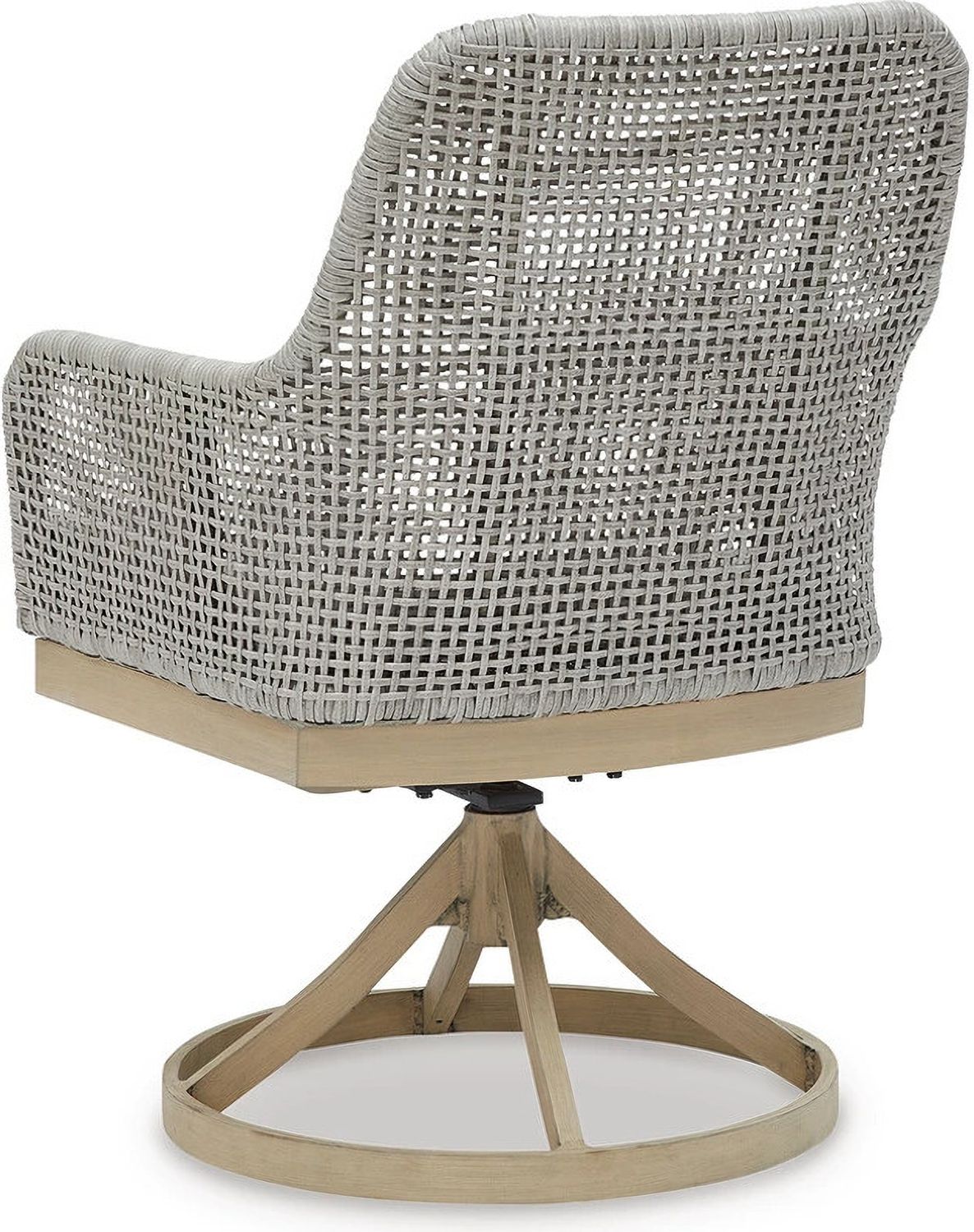 Seton Creek Gray Outdoor Swivel Dining Chair Set of 2 P798602A