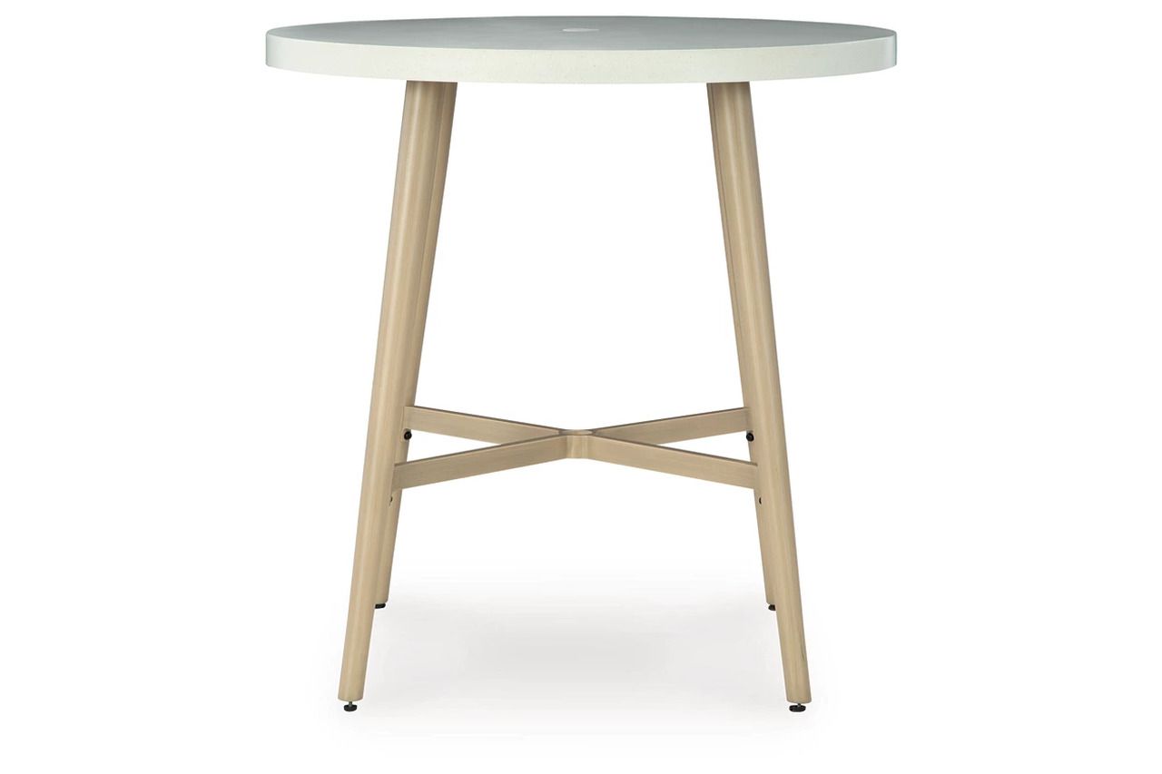 Seton Creek Outdoor Bar Table In Beige P798613
