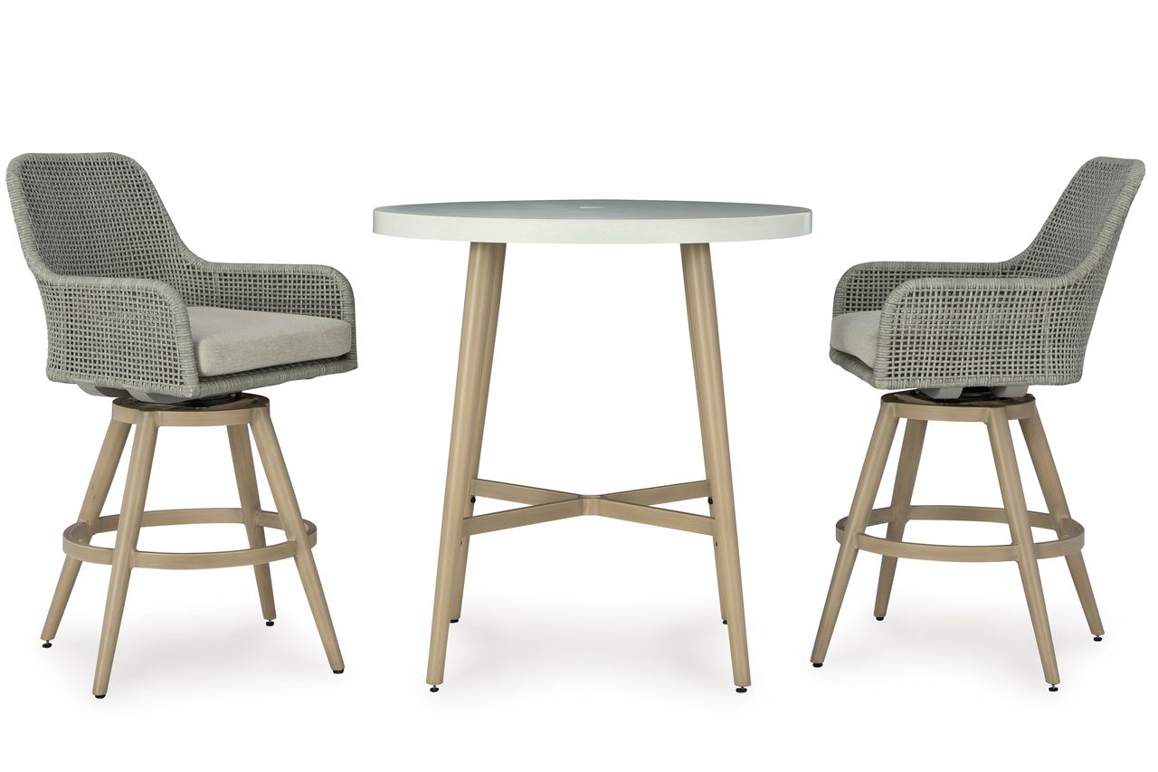 Seton Creek Outdoor Bar Table In Beige P798613