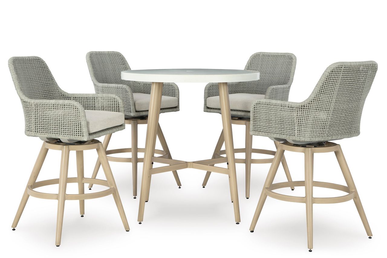 Seton Creek Outdoor Bar Table In Beige P798613