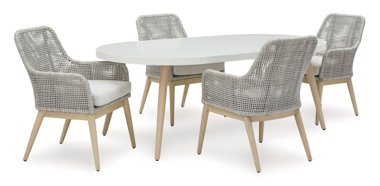 Seton Creek White Outdoor Dining Table P798625