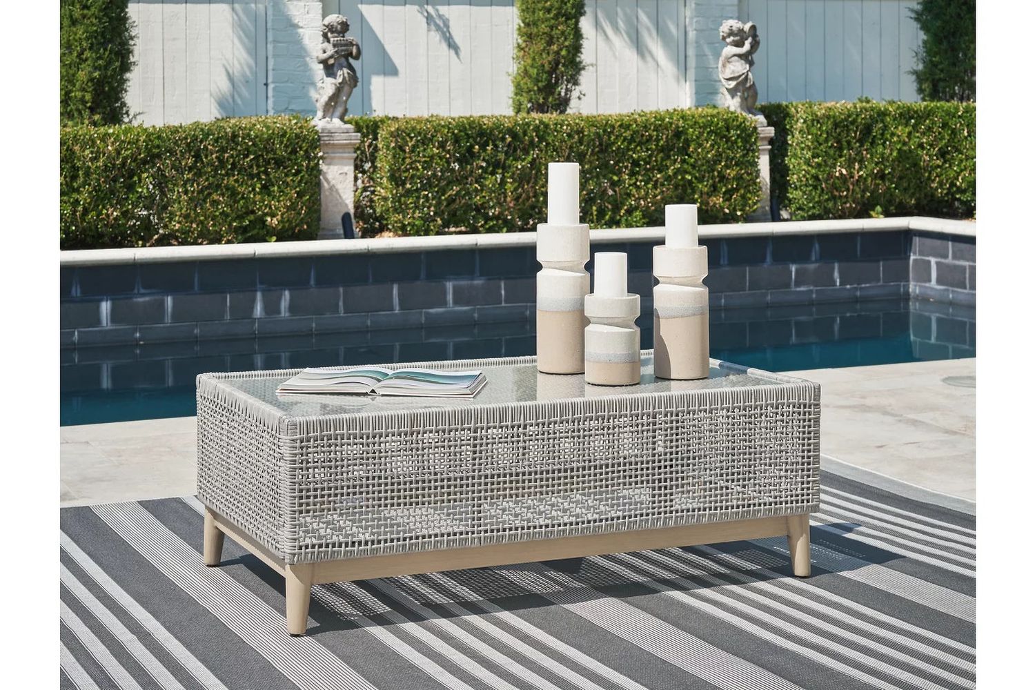 Seton Creek Gray Outdoor Coffee Table P798701