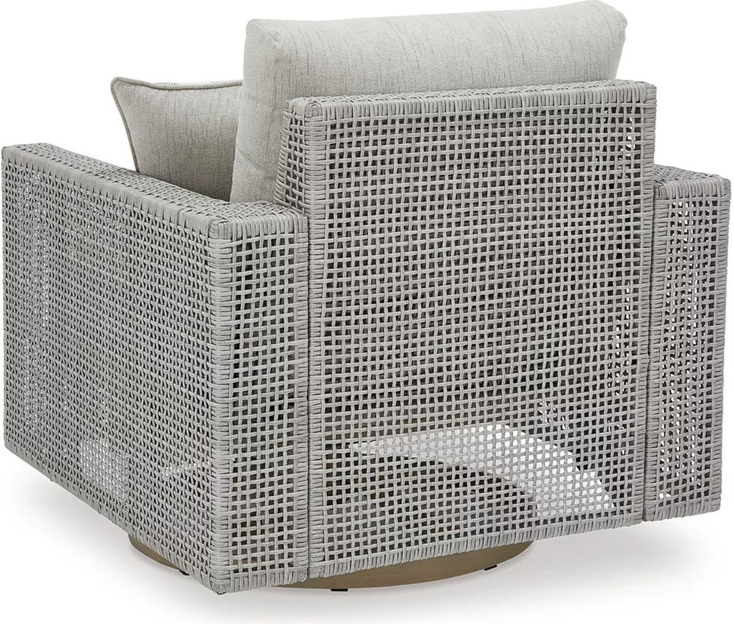 Seton Creek Gray Outdoor Swivel Lounge With Cushion P798821