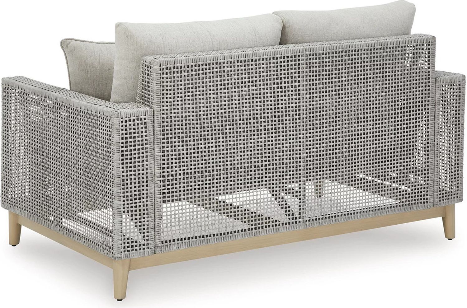 Seton Creek Gray Outdoor Loveseat With Cushion P798835
