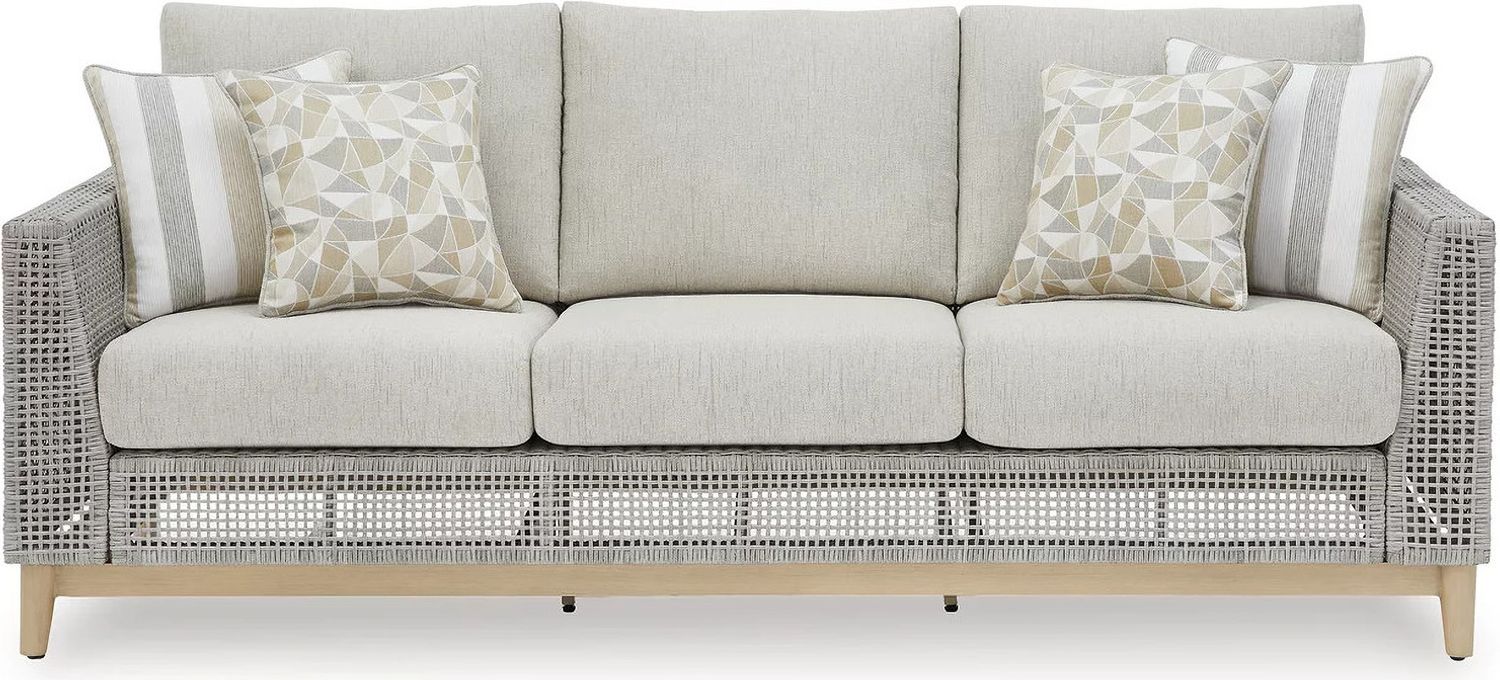 Seton Creek Gray Outdoor Sofa With Cushion P798838