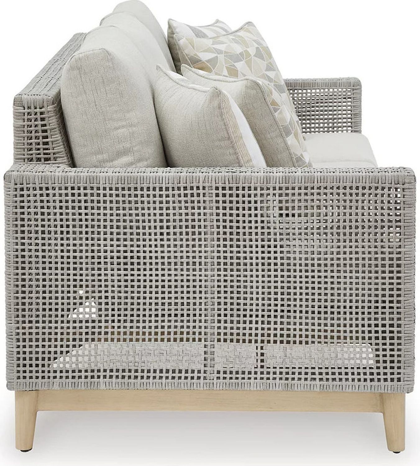 Seton Creek Gray Outdoor Sofa With Cushion P798838