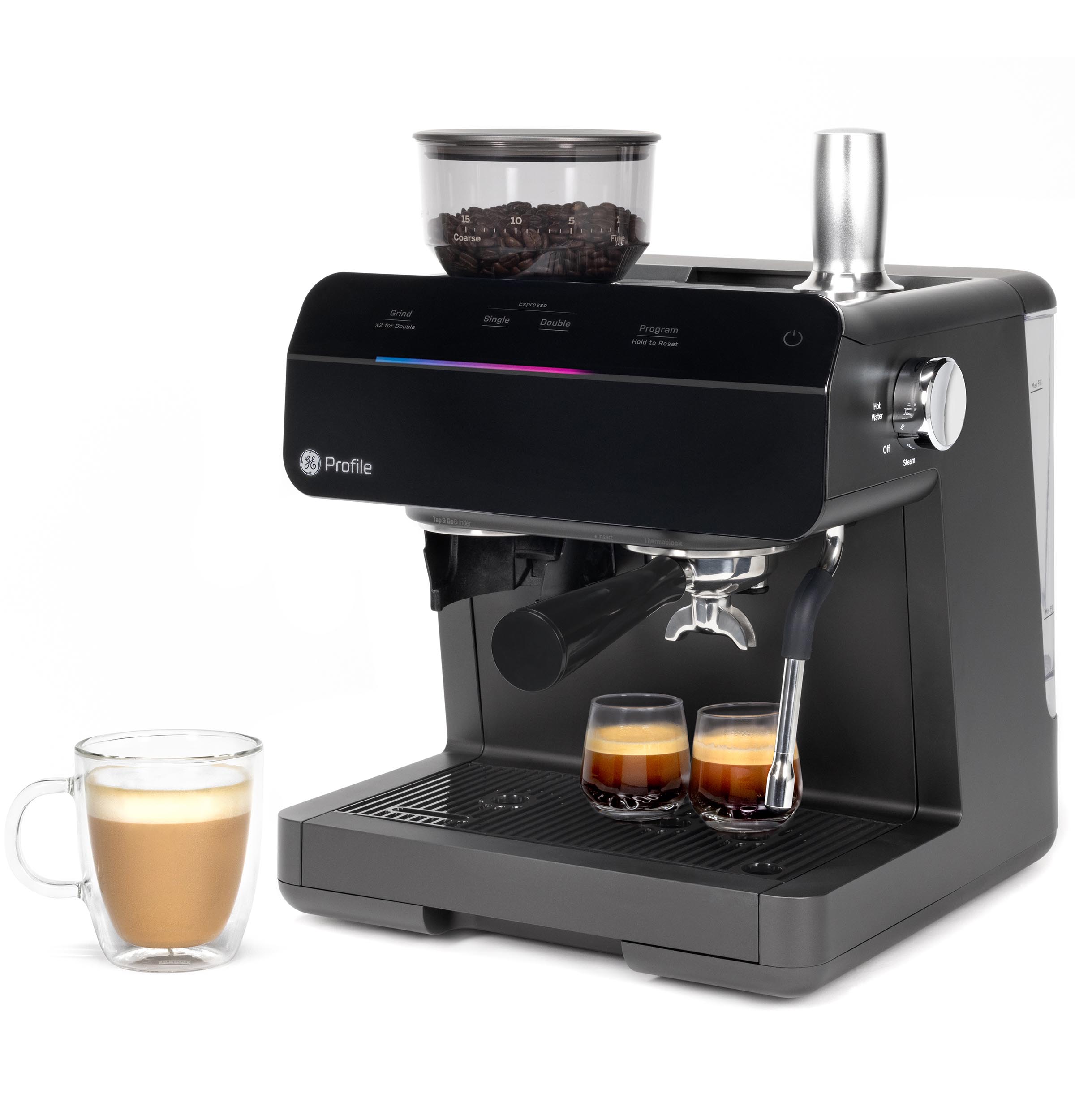 GE Profile Semi Automatic Espresso Machine + Frother P7CESAS6RBB