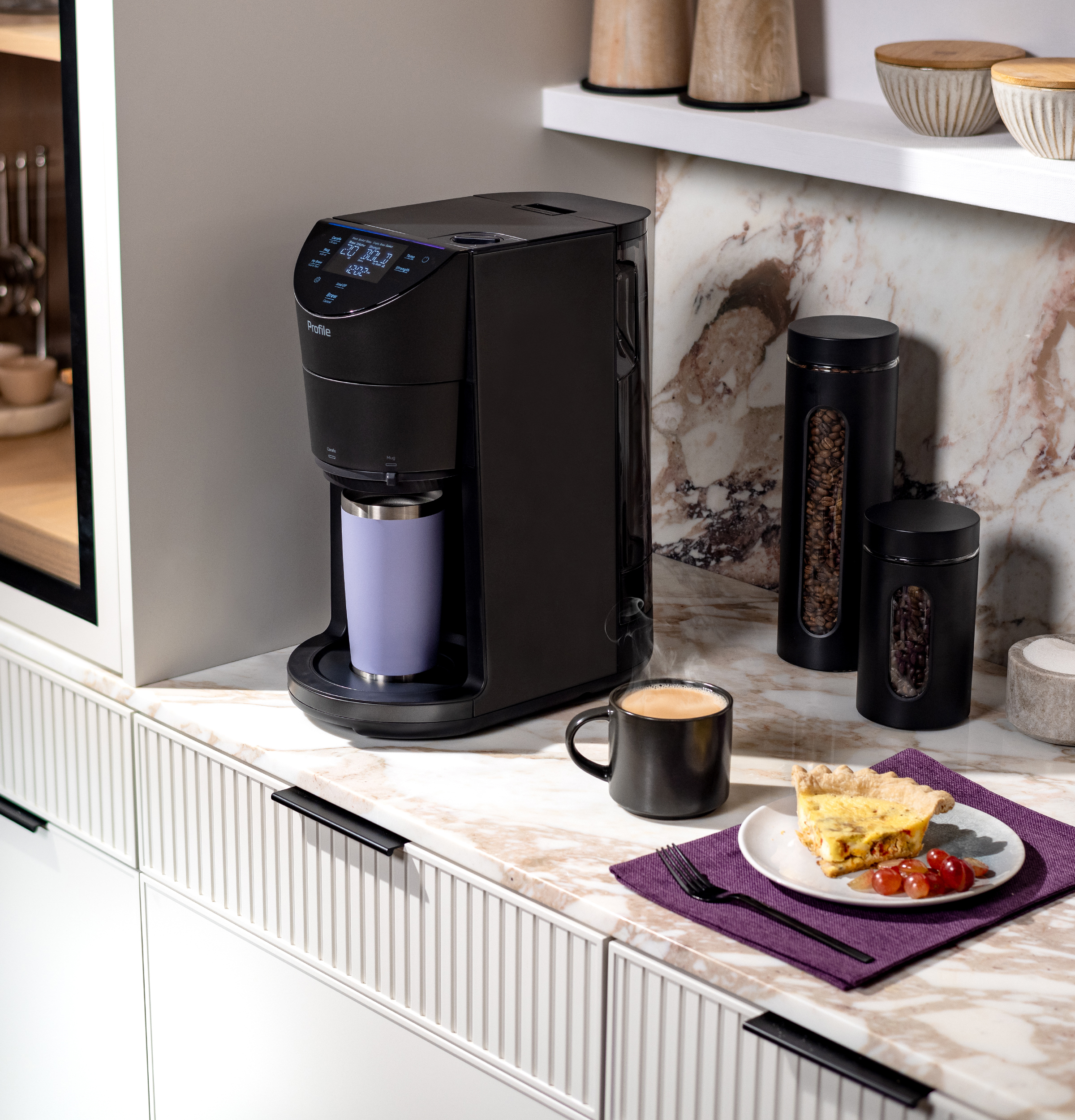 Smart Grind and Brew Coffee Maker with Podless Single Serve P7CGAAS6TBB