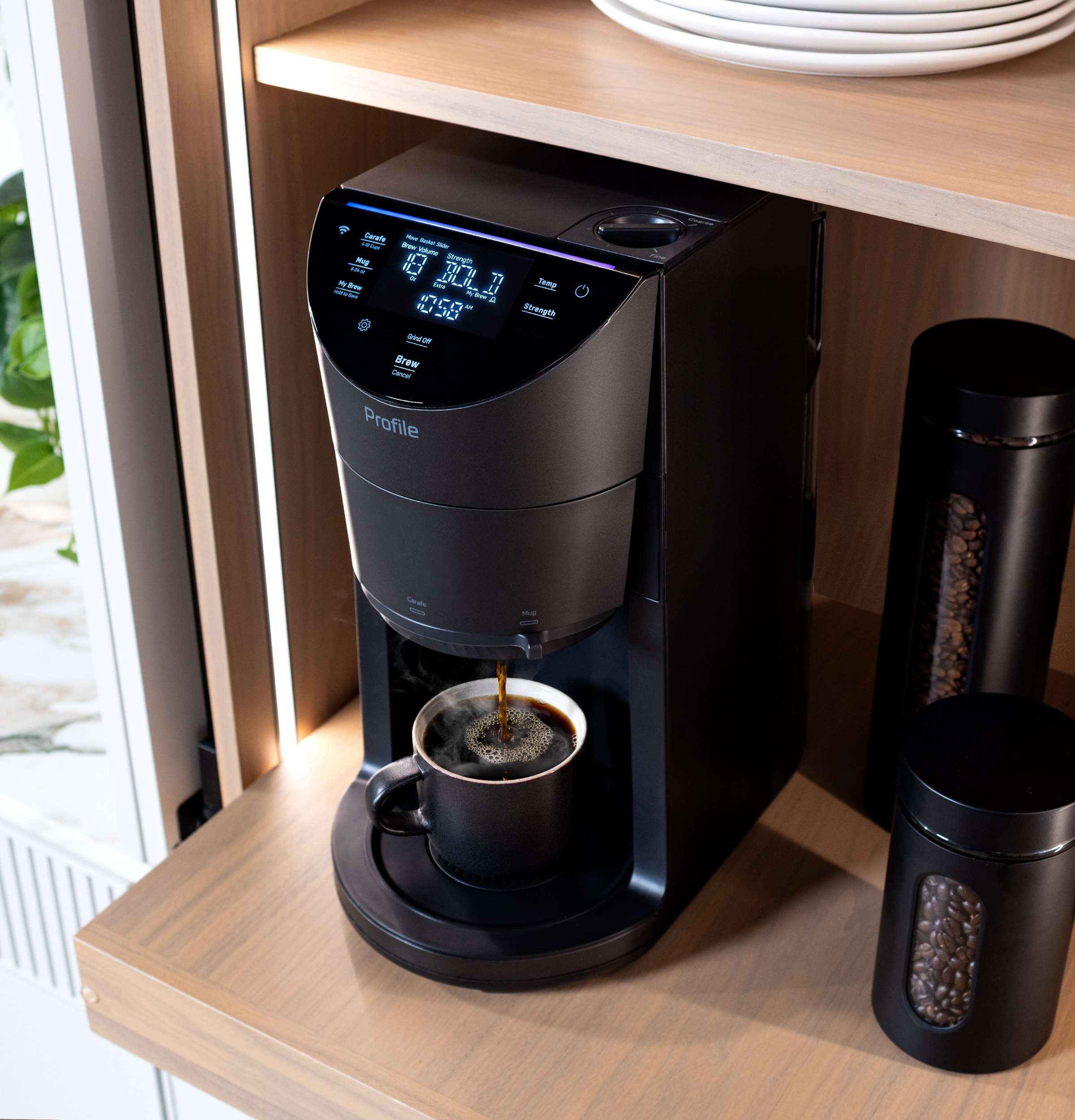 Smart Grind and Brew Coffee Maker with Podless Single Serve P7CGAAS6TBB