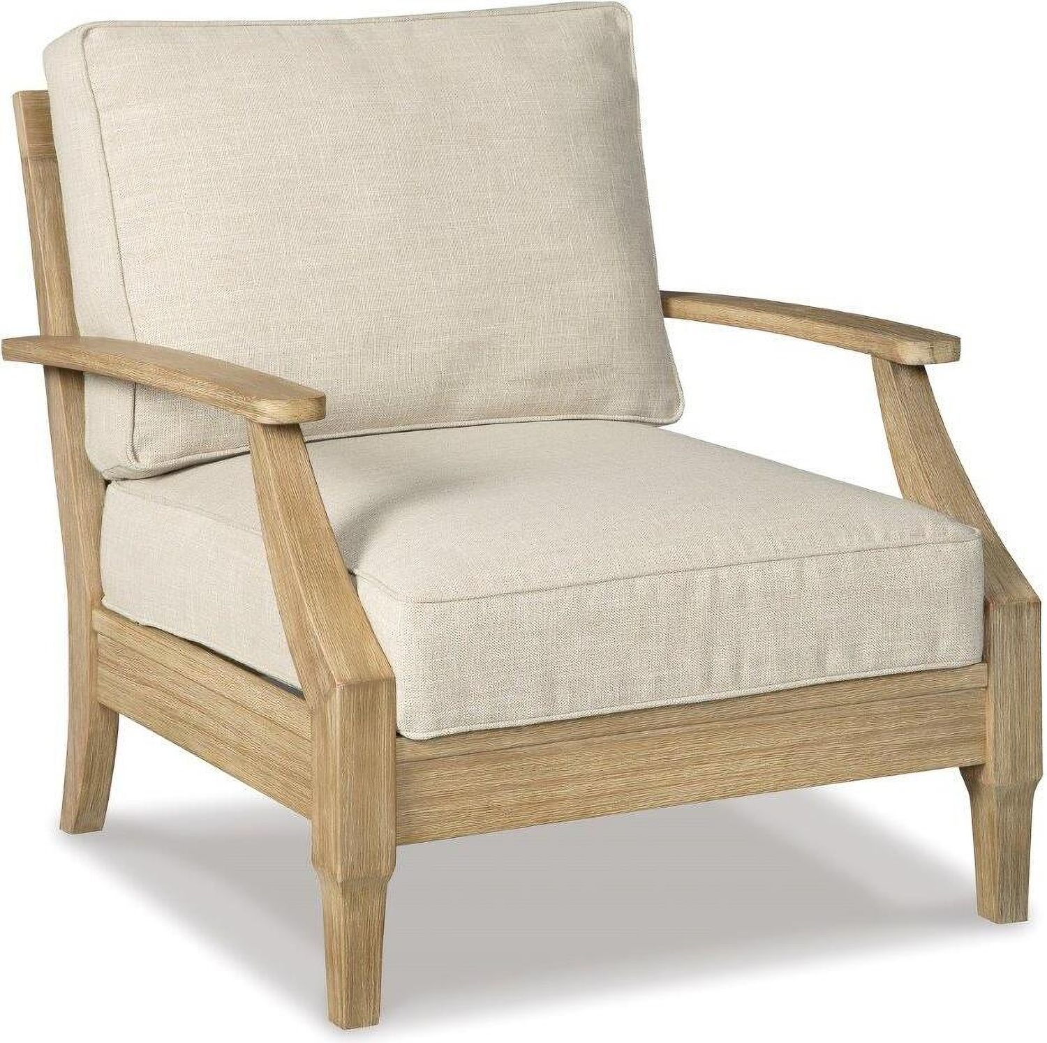 Clare View Beige Outdoor Lounge Chair With Cushion P801820