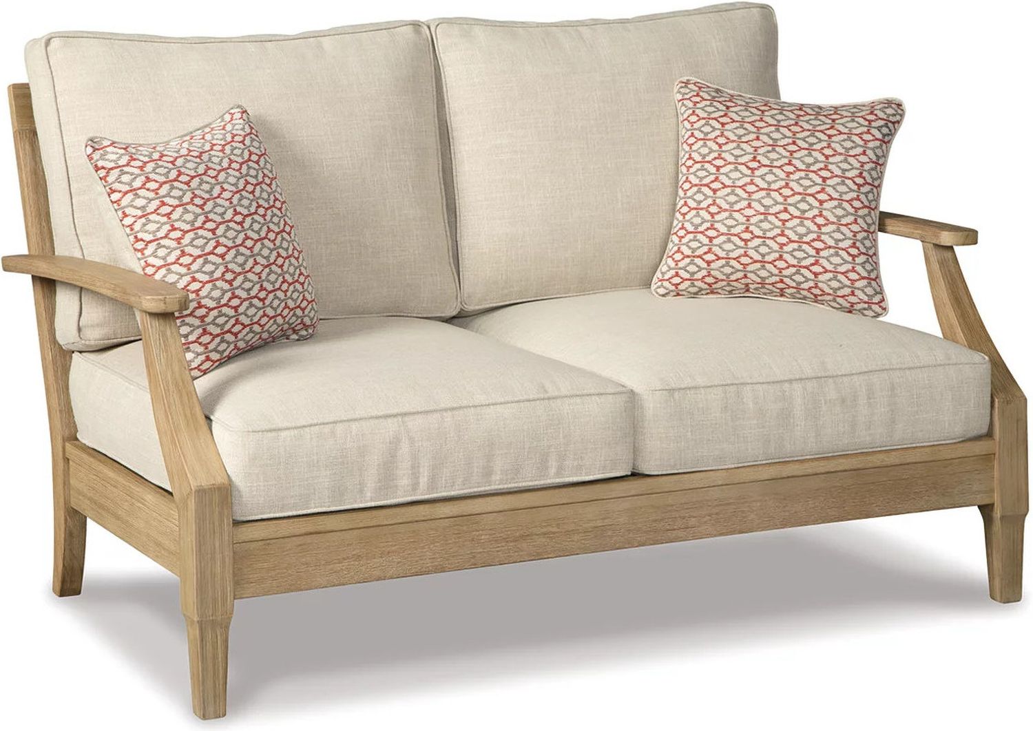 Clare View Beige Outdoor Loveseat with Cushion P801835