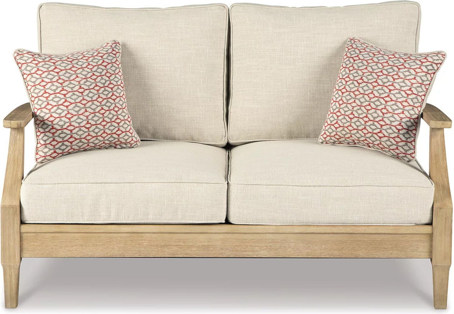 Clare View Beige Outdoor Loveseat with Cushion P801835