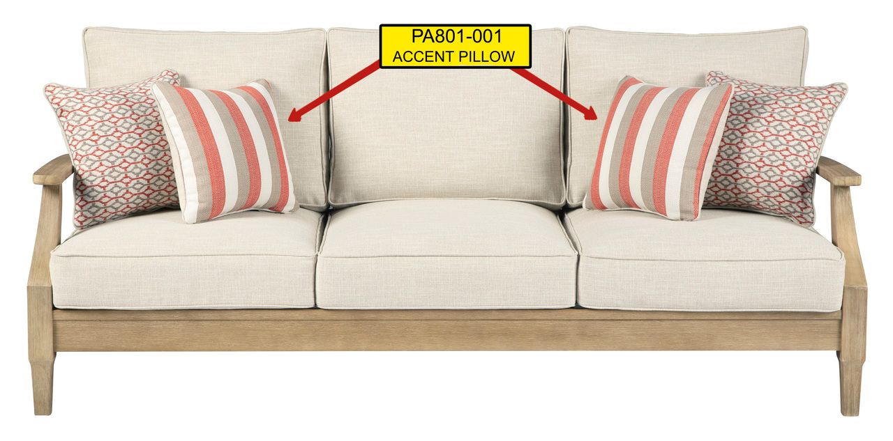 Clare View Beige Outdoor Sofa with Cushion P801838