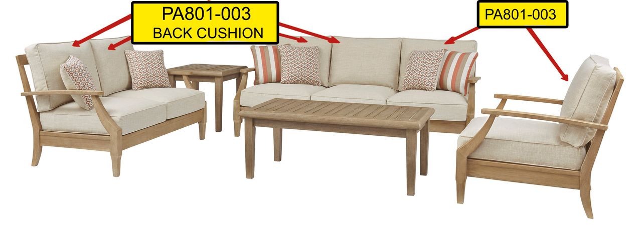 Clare View Beige Outdoor Sofa with Cushion P801838