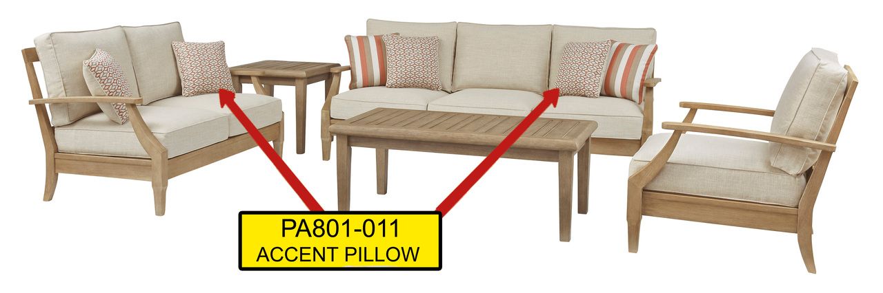 Clare View Beige Outdoor Sofa with Cushion P801838