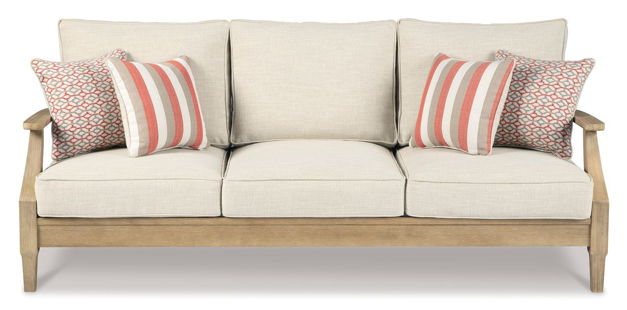 Clare View Beige Outdoor Sofa with Cushion P801838