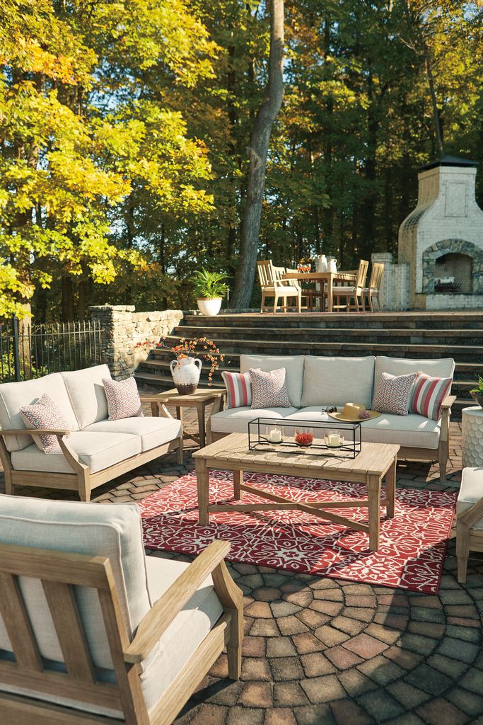 Clare View Beige Outdoor Sofa with Cushion P801838