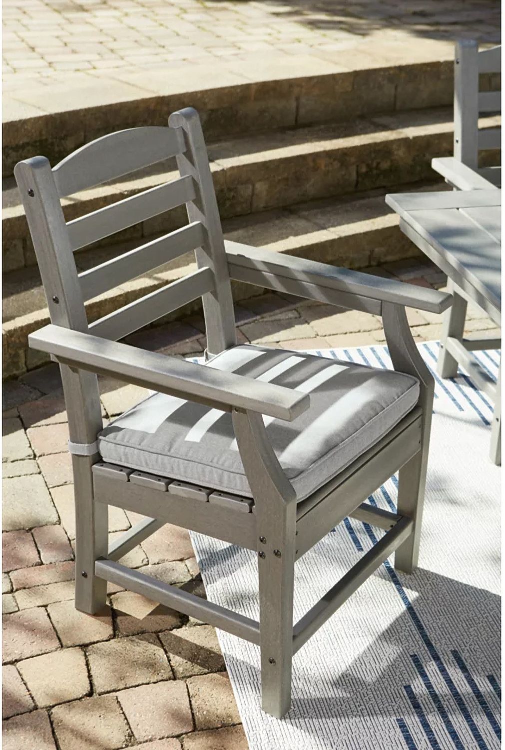 Visola Gray Arm Chair With Cushion Set of 2 P802601A