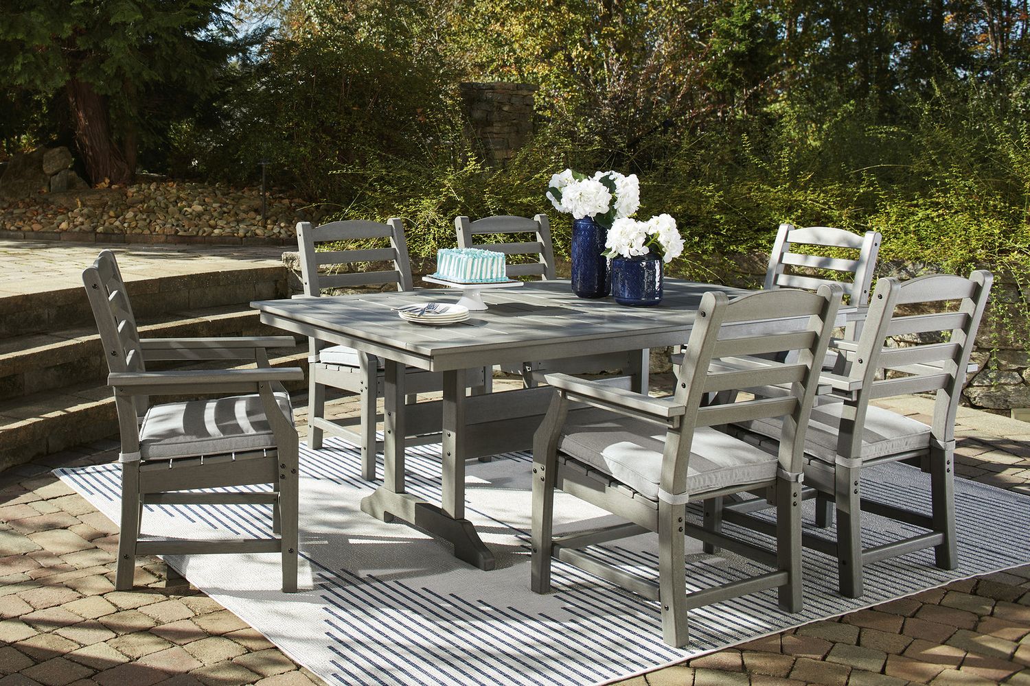 Visola Gray Arm Chair With Cushion Set of 2 P802601A