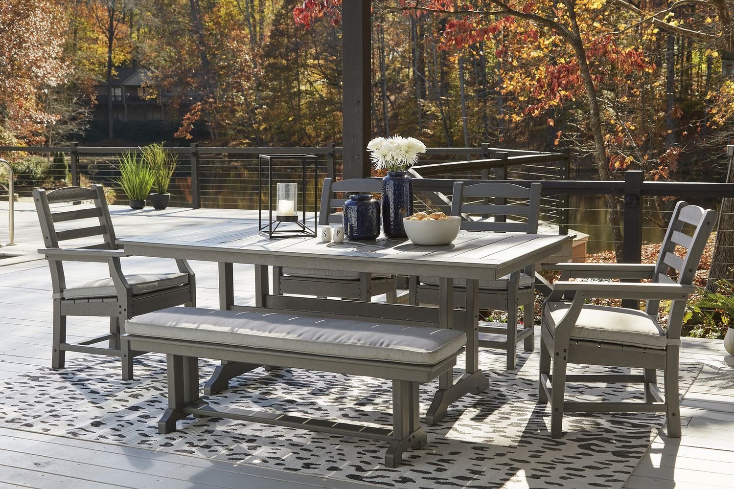 Visola Gray Arm Chair With Cushion Set of 2 P802601A