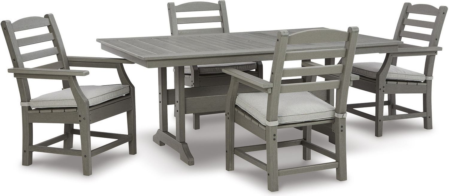 Visola Gray Arm Chair With Cushion Set of 2 P802601A